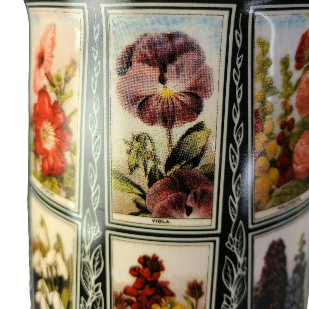 Amberglade Derbyshire Pitcher Vase Jug Cottage Garden Seed Packet‎ Eng Vtg READ